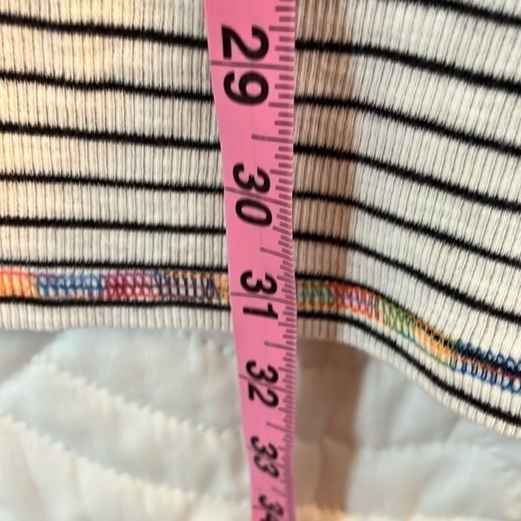 Hem & Thread Women’s Cream and Navy Striped Tee Shirt Dress Size Small NWT - Picture 7 of 10